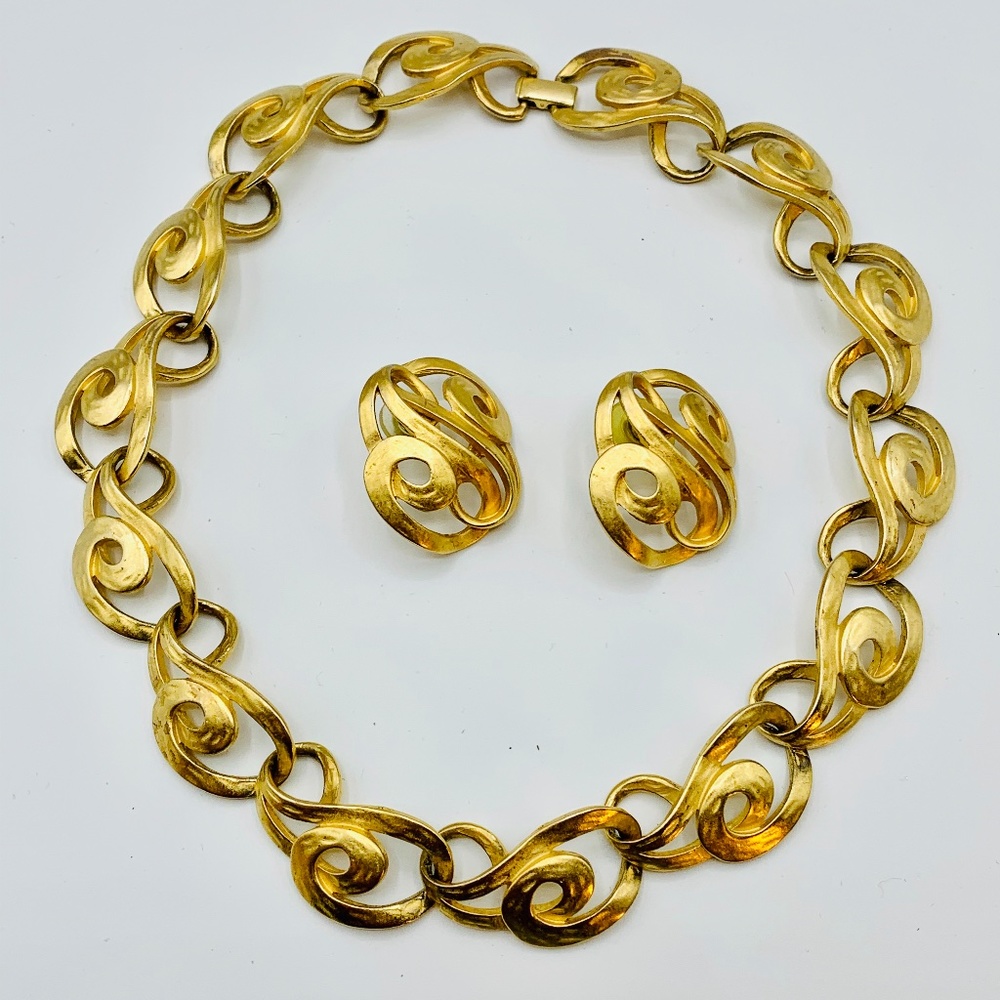 Erwin Pearl P.E.P. Matte Gold Necklace & Earrings